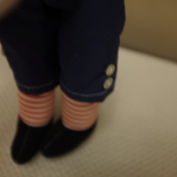 Vintage Raggedy Andy Cloth Doll with Red Yarn Hair and Bow Tie - Picture 6 of 7